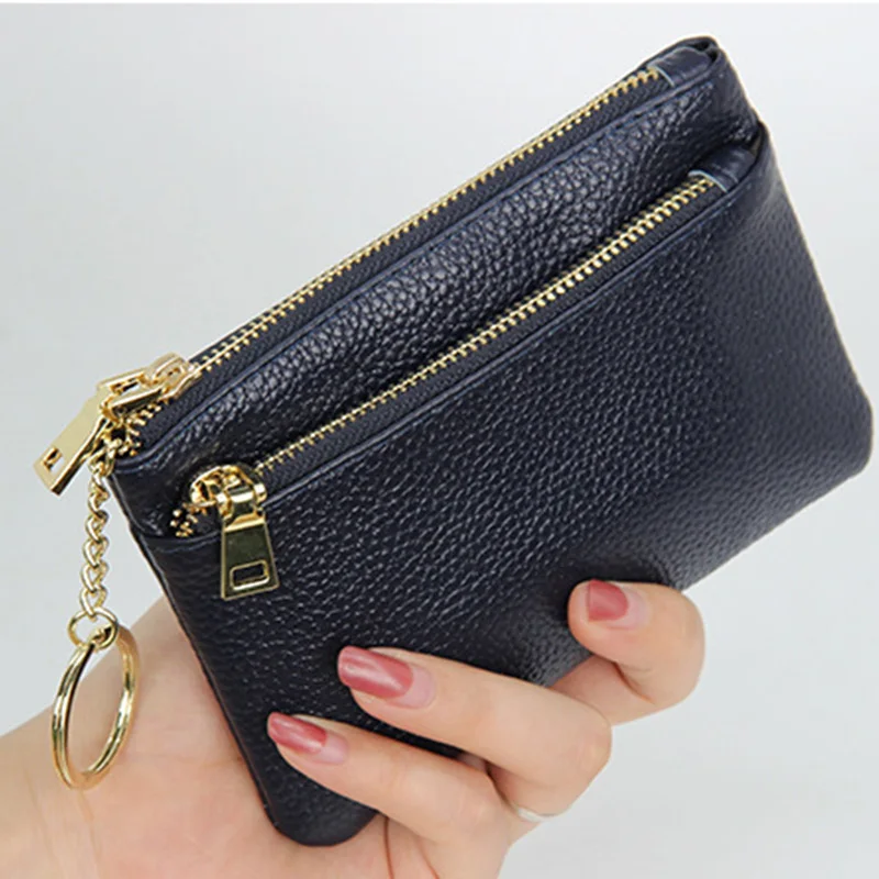 

SHUNRUYAN New fashion Women's cow leather short Coin package Coin Purse Wallet Bank Credit Holder Zipper purse Mini wallet