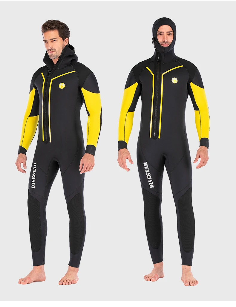 Swimming Surfing Wetsuits Men 7mm Neoprene Diving Suit Full Body Front