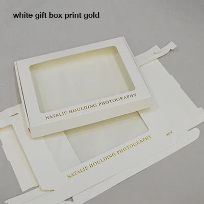 white paper box with gold print-400pcs