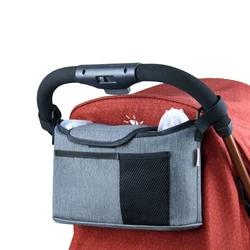 Sac de voiture pour bébé avec tasse, sac à couches pour bébé, sac de poussette organisateur pour maman et enfants, accessoires de voyage pour poignée de poussette 