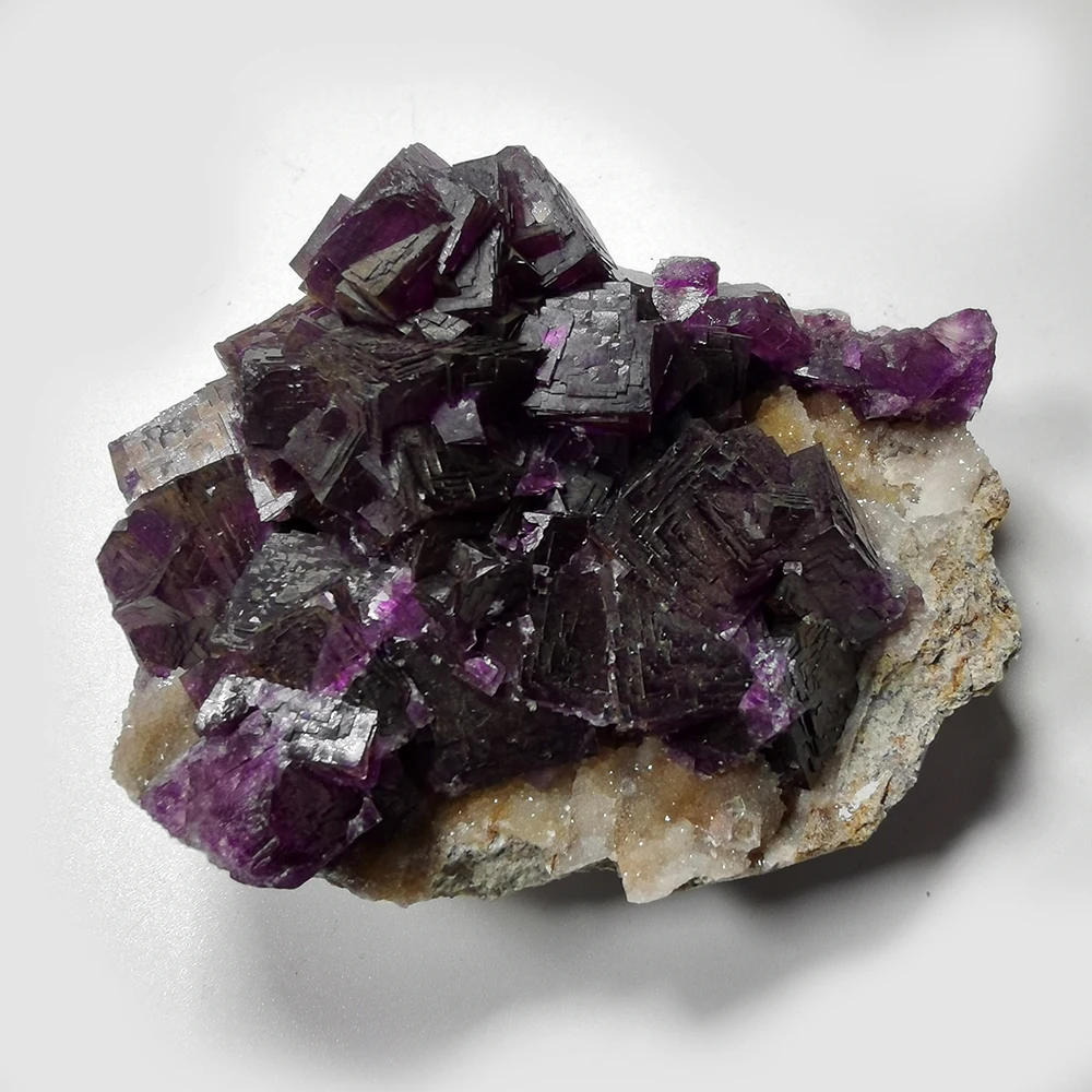 156 г натуральные камни и минералы фиолетовый флюоритовый кварц кристаллические образцы G1-34