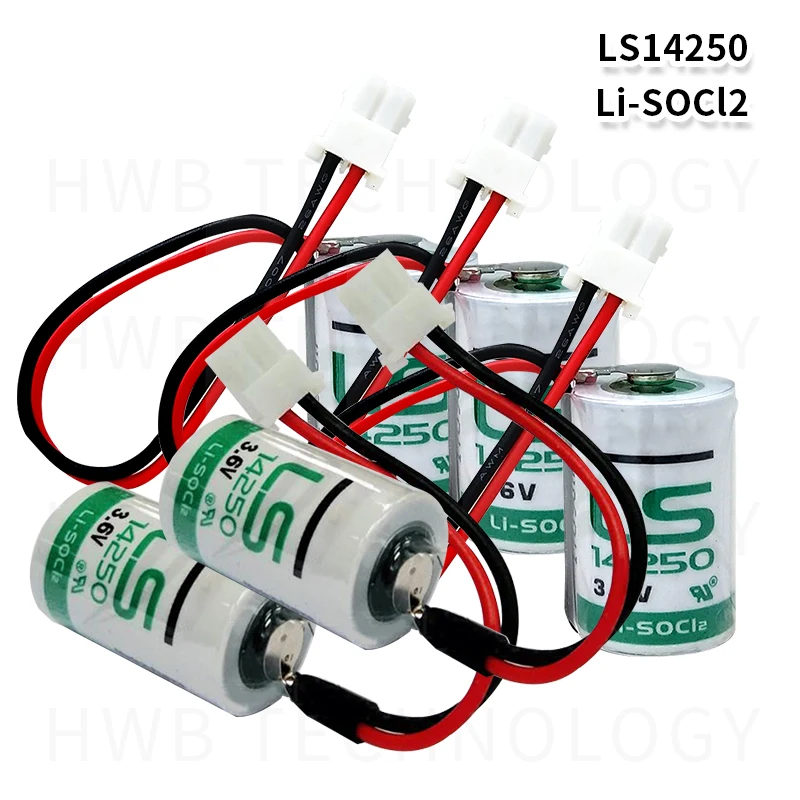 20 штук новый оригинальный LS14250 14250 1/2AA LiSOCL2 3 6 V 1250 мА/ч PLC батарейки с вилкой |