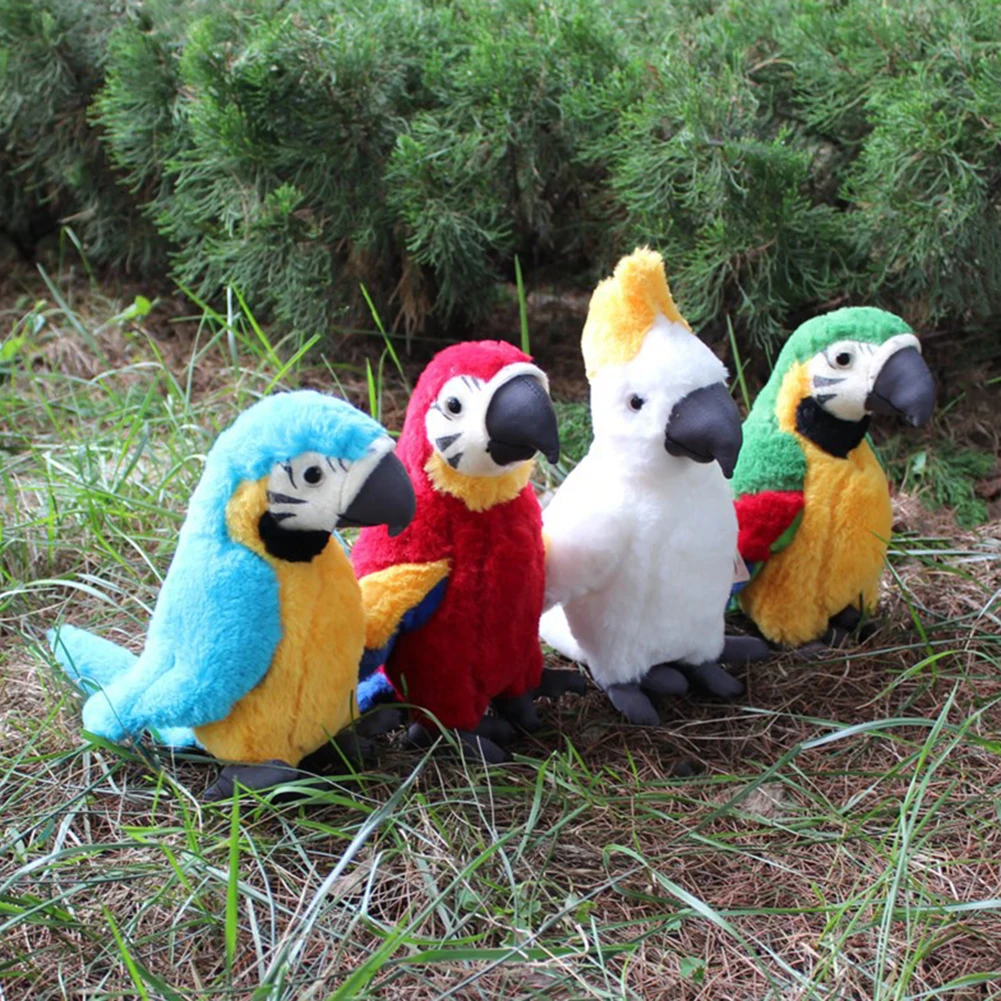 25 см Моделирование плюшевый костюм попугая птица плюшевая Плюшевая Кукла Детская игрушка Украшение Моделирование плюшевая игрушка детский Рождественский подарок