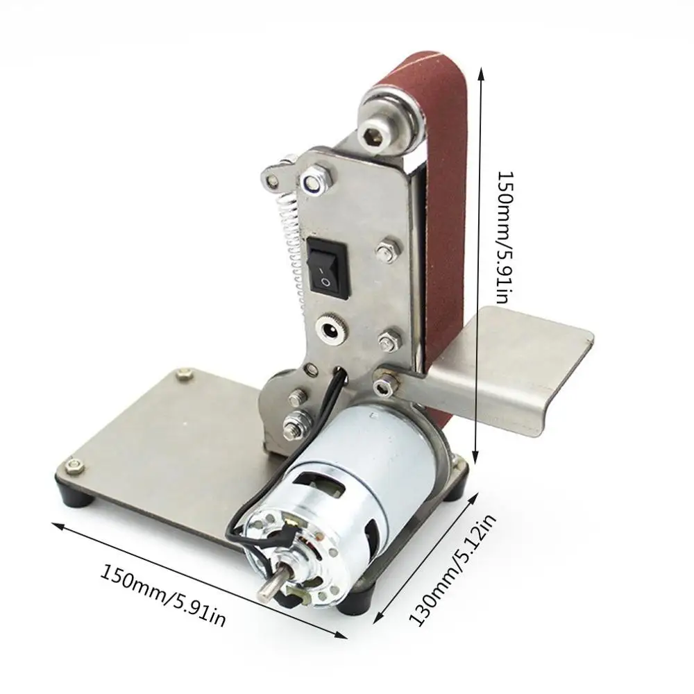Type 6 Мини маленький мини ленточный станок Diy полировальный станок складной мини 775 голый металл США фиксированный угол заточки машина - Цвет: Type 6