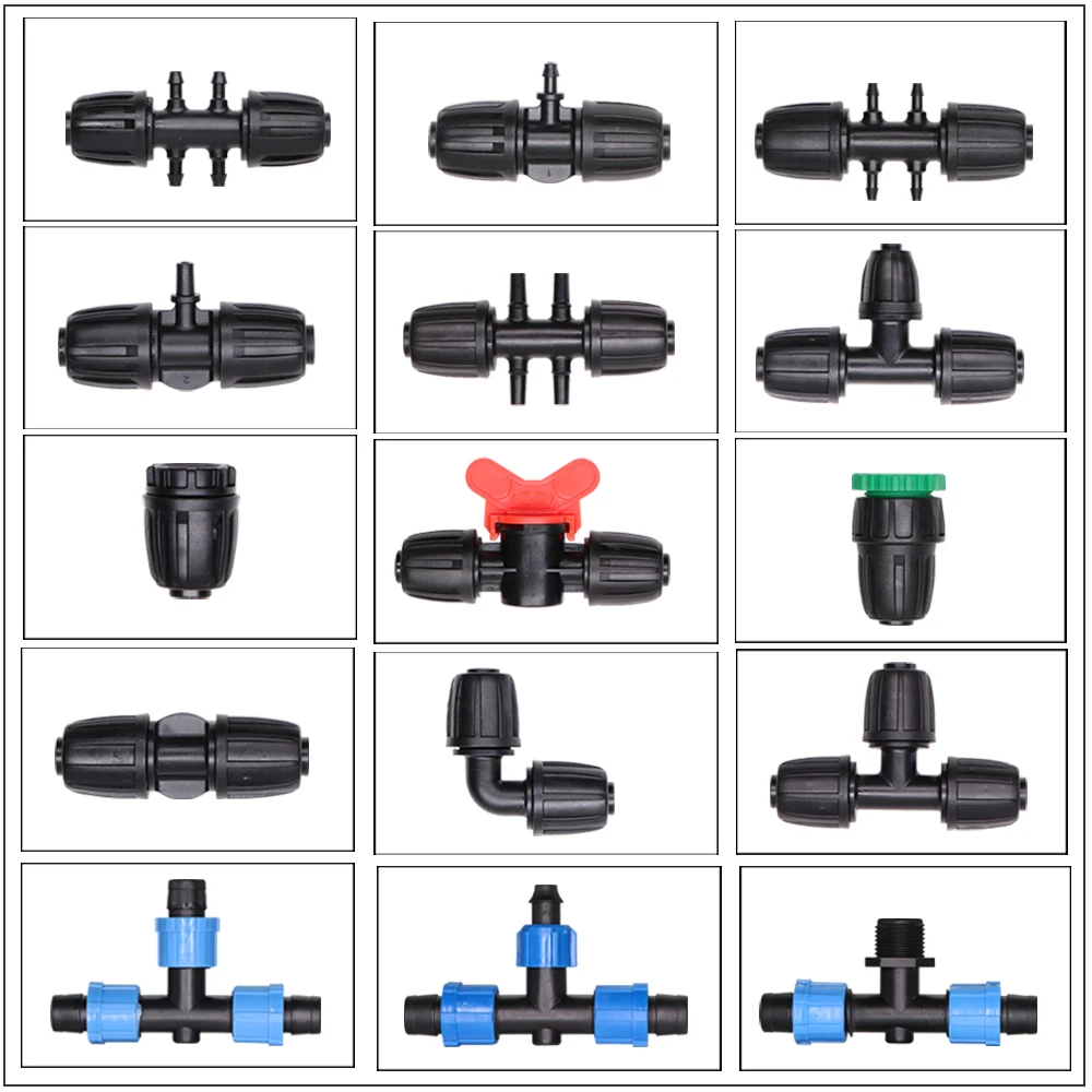 Труба быстросъемная 16 мм из ПЭ для ремонта садового орошения от до 3/8 дюйма 1/4 1/8