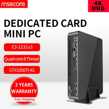 

MSECORE Xeon E3 1231V3 GTX1050TI 4G Dedicated card gaming Mini PC Windows 10 Desktop Computer game pc linux intel Nettop HTPC 4K