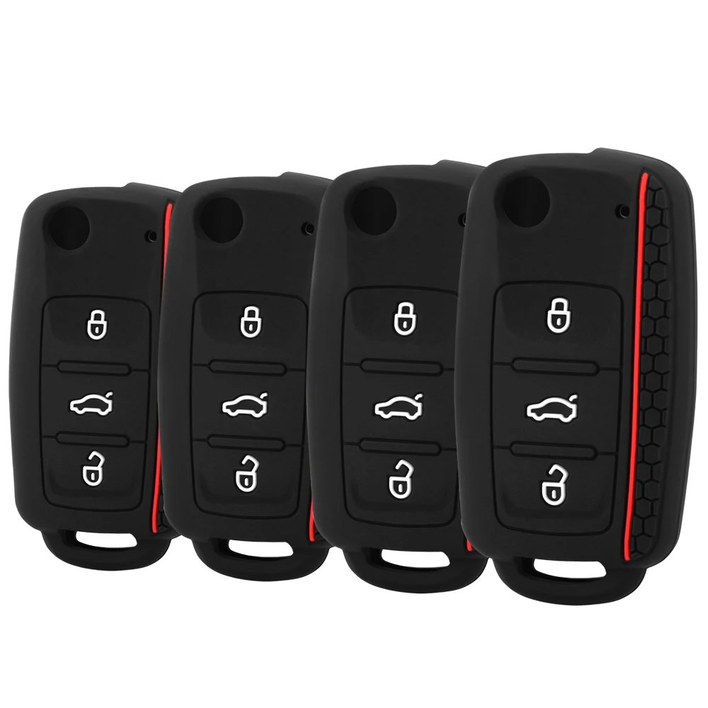 Защитный чехол для ключа автомобиля Volkswagen POLO Bora Beetle Tiguan Passat B5 B6 Golf 6 MK5 MK6 Eos TSI новый