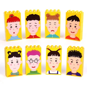 

Duploe Expression Building Blocks Improve Cognitive Ability Educational Montessori Block Bricks For Children Kids Gift