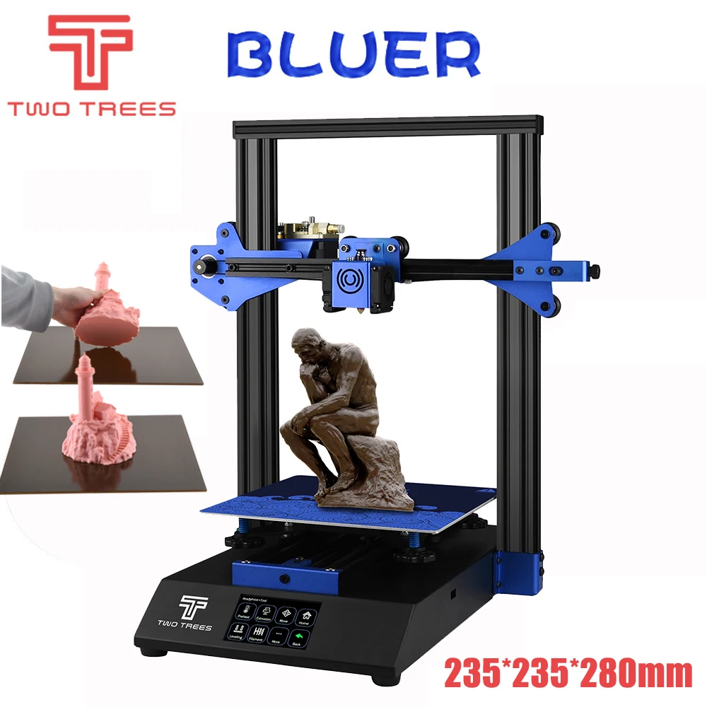 3d принтер Bluer Полный металлический каркас высокая точность Diy kit стеклянная платформа поддержка Автоматическое выравнивание Печать накаливания Run Out Dete