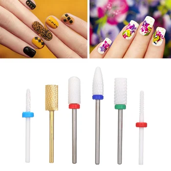 

6PCS Nail Drill Bits Milling Cutter For Manicure Ceramic Mill Manicure Machine Set Cutter For Pedicure Electric Nail Files Nail