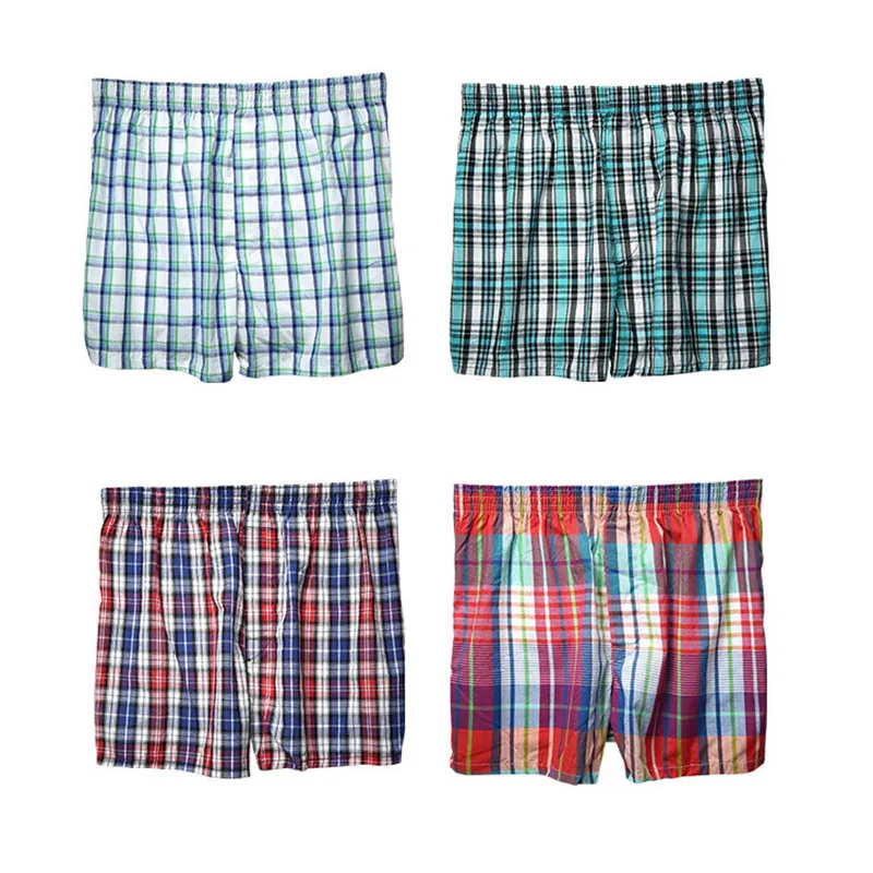 Men-s-Cotton-shorts-Plaid-mid-Waist-Underwear-plus-Size-pants-coton-men-boxer-homme-boxers (3)