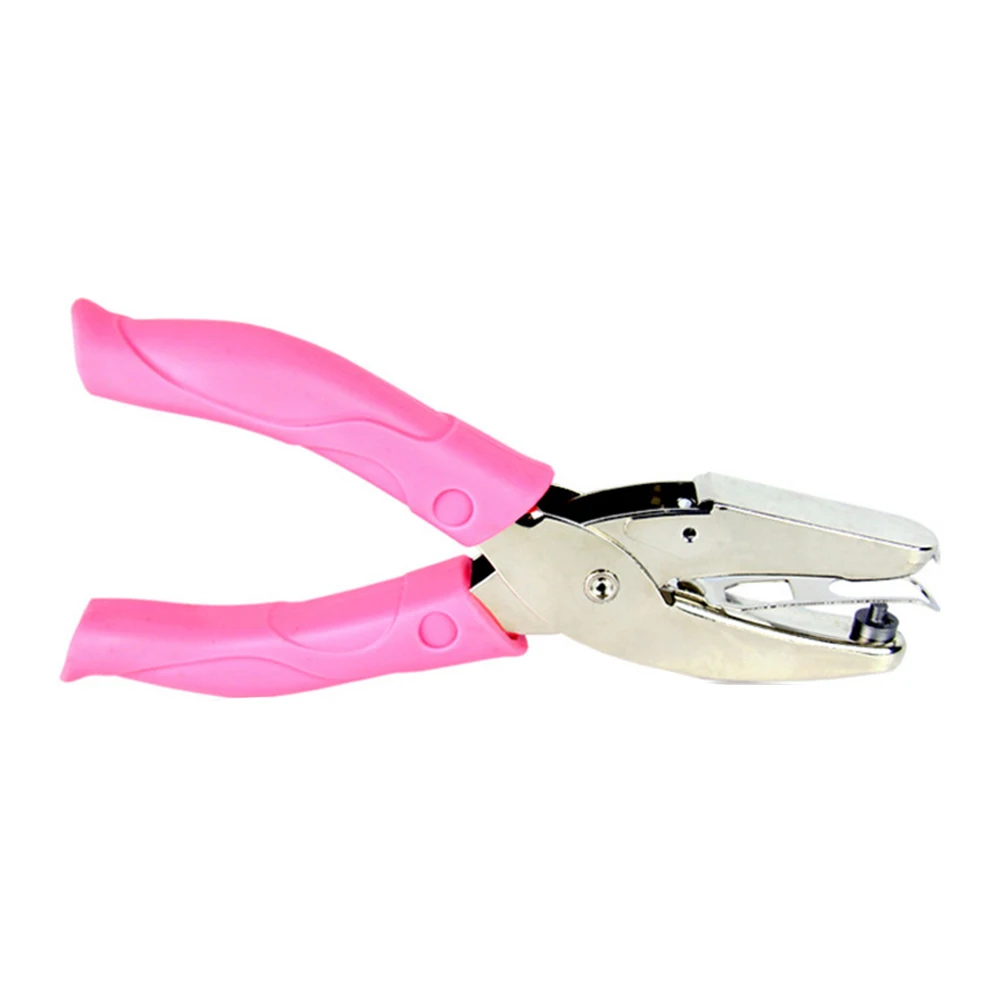 

With Soft Grip Portable Multifunctional Office Cardmaking DIY Craft School Paper Puncher Circle Hole Handheld Stationery Home