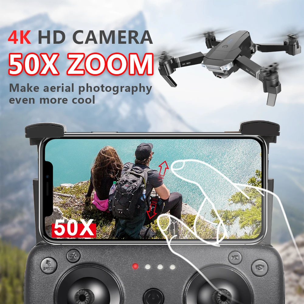 SG901 Дрон 4K HD ESC 50X зум двойная камера оптический поток Wi-Fi FPV складной селфи дроны Профессиональный Следуйте за мной RC Квадрокоптер