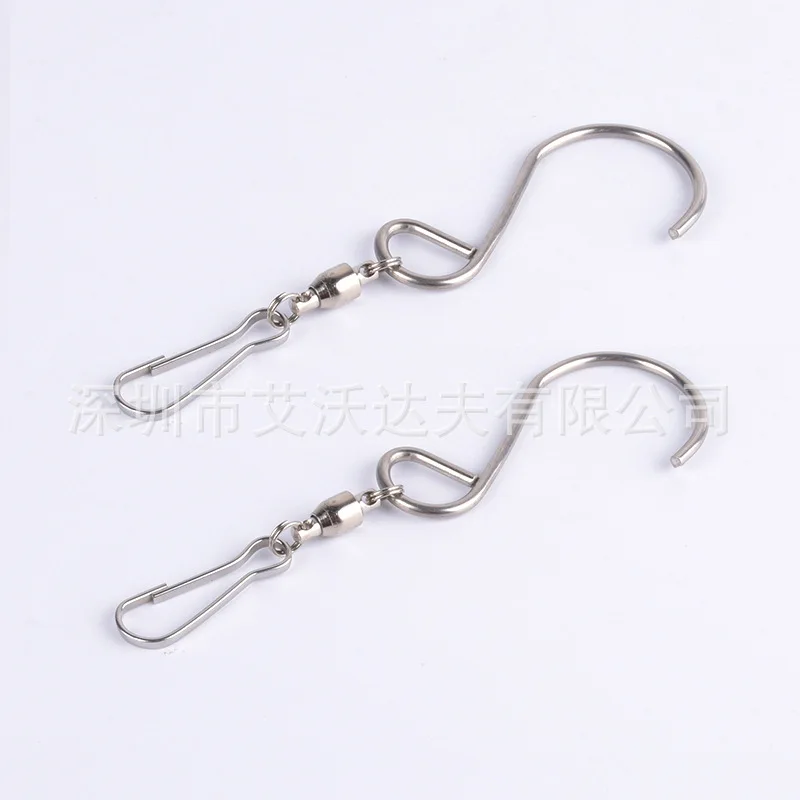 

360-Degree Rotating Bearings Wind Chime Wind Spin Tail Rotating Connecting Shaft Hook S Type Stainless Steel Rotating Hook