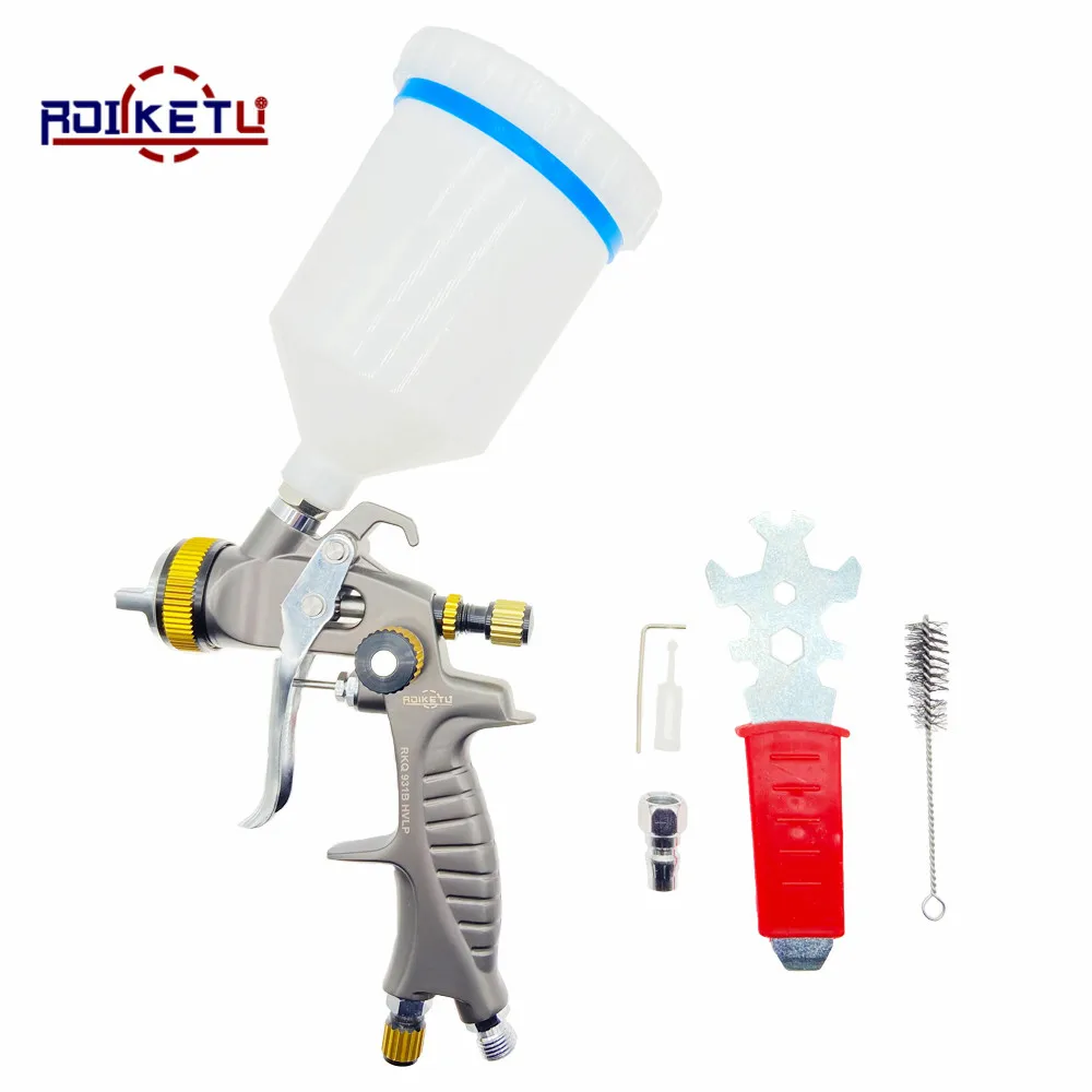 ROLKETU 931B 1.3mm Nozzle Professional Spray Gun Sprayer Paint Air Mini for Painting Cars Aerograph Tool | Инструменты
