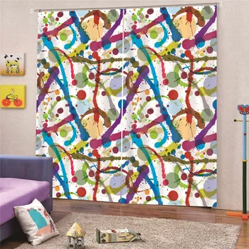 

Children Thicken Fabric Blackout Curtains for Living Room Kitchen High Shading Modern Curtains for Bedroom Window Blinds Drapes
