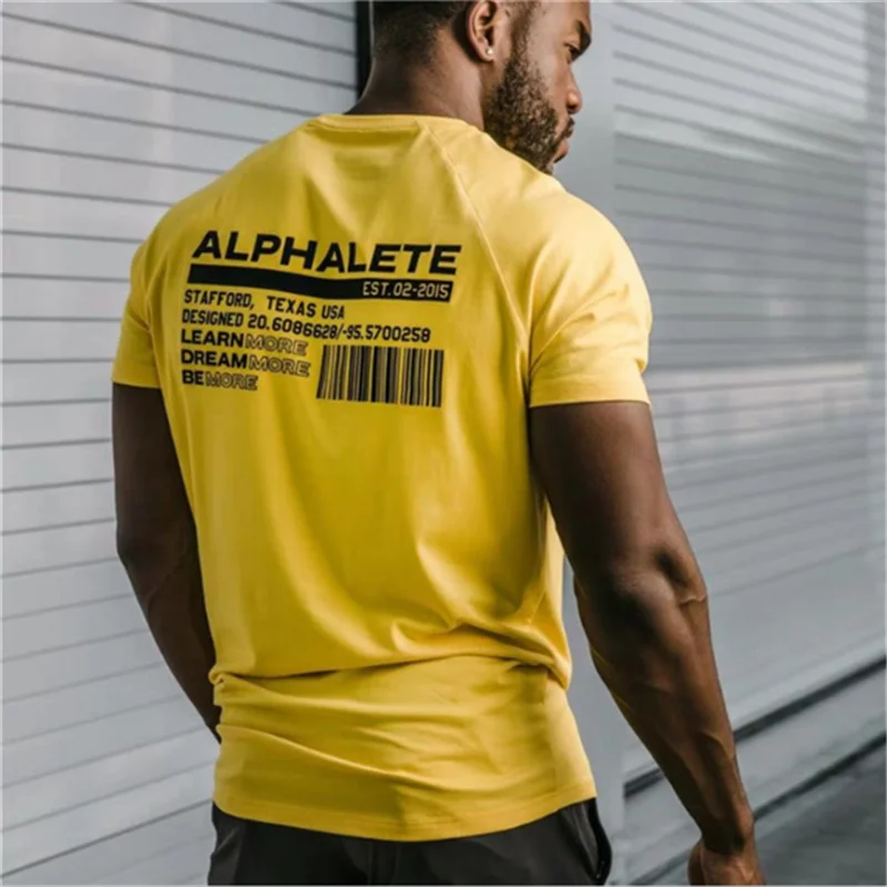 Новинка 2019 футболки ALPHALETE мужские с коротким рукавом хлопковые топы для