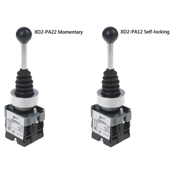 

2NO 2 Positions XD2-PA12 XD2-PA22 Cross Push Button Switch Latching Self-locking Joystick Switch