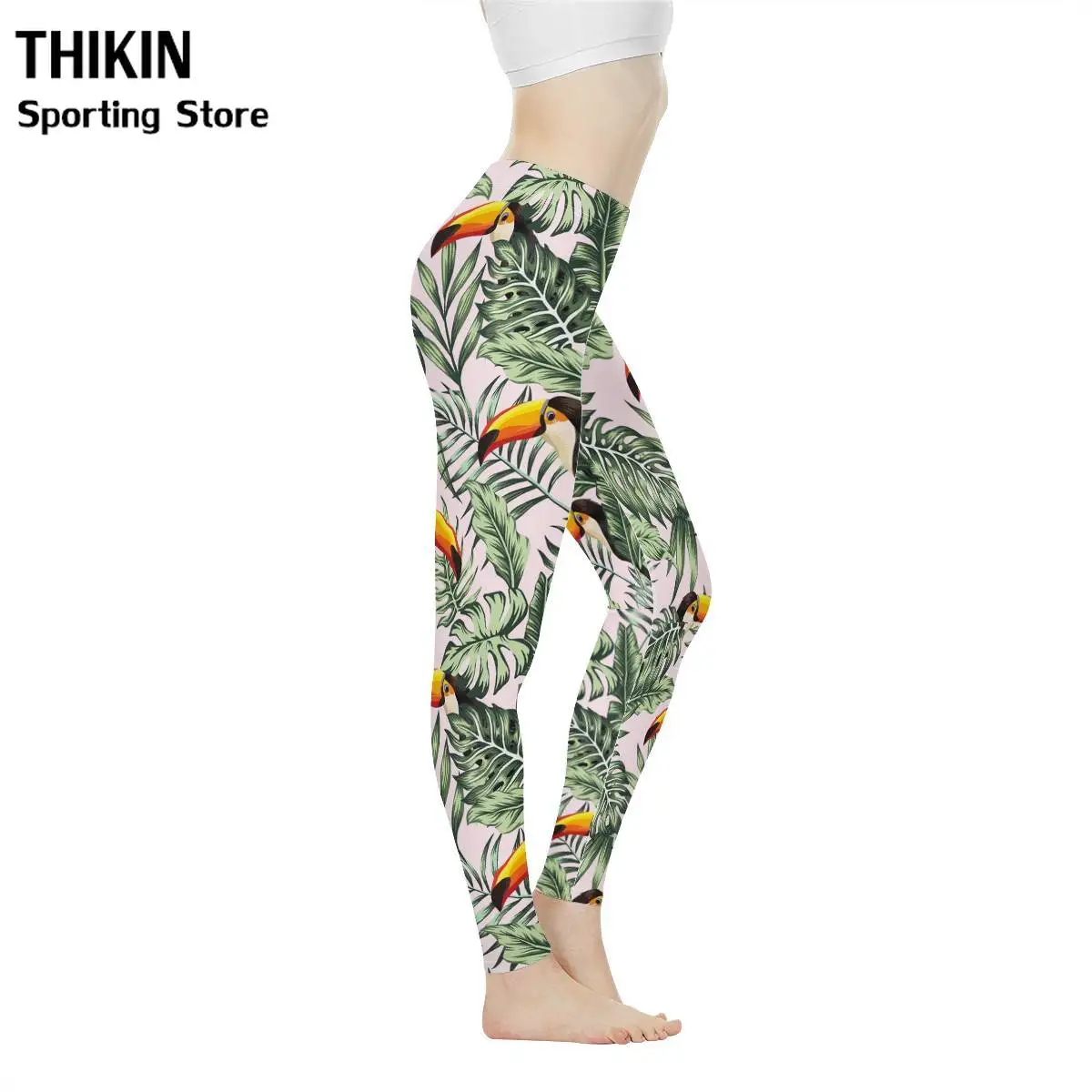 palm tree workout leggings