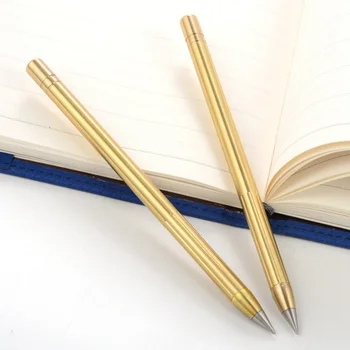 

Retro Brass Inkless Pen No-ink Pure everlasting eco-green Pencil Portable Outdoor Travel tool c2b