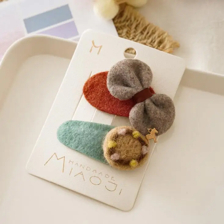 Style 2 2 шт./партия, пушистые, милые, детские, для девочек, BB бант, принцесса, заколки для волос, аксессуары для волос, набор, Детские милые пончики, головные уборы, заколки - Цвет: Style 2