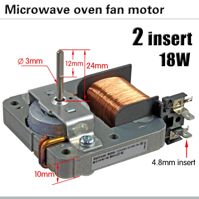 Microwave Oven Spare Parts Microwave Oven Fan Cooling Fan Motor MDT-10CEF 220V 18W 2 pin