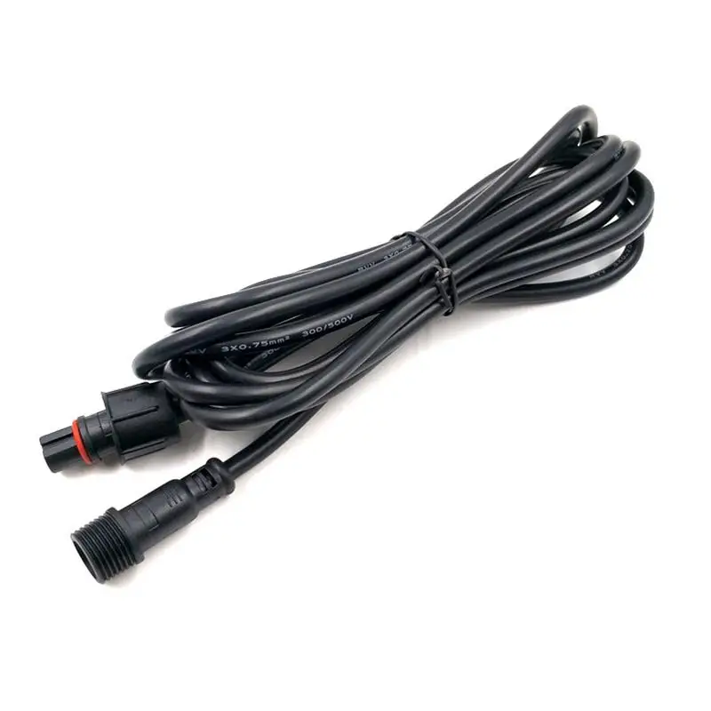 ETOP 10 шт./партия 4,5 м/15 футов 3 ядра черный 18 awg ip66 водонепроницаемый удлинитель с 13,5 мм/18,5 мм/xконнект разъемы