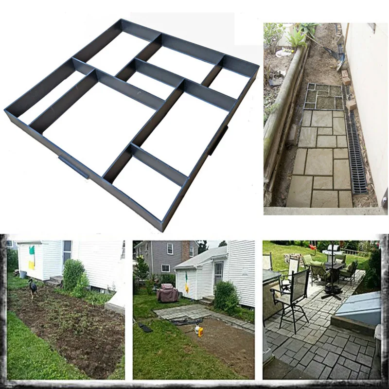 HOT Garden Path Making Mould DIY Concrete Pavement Garden Path Mold TI99