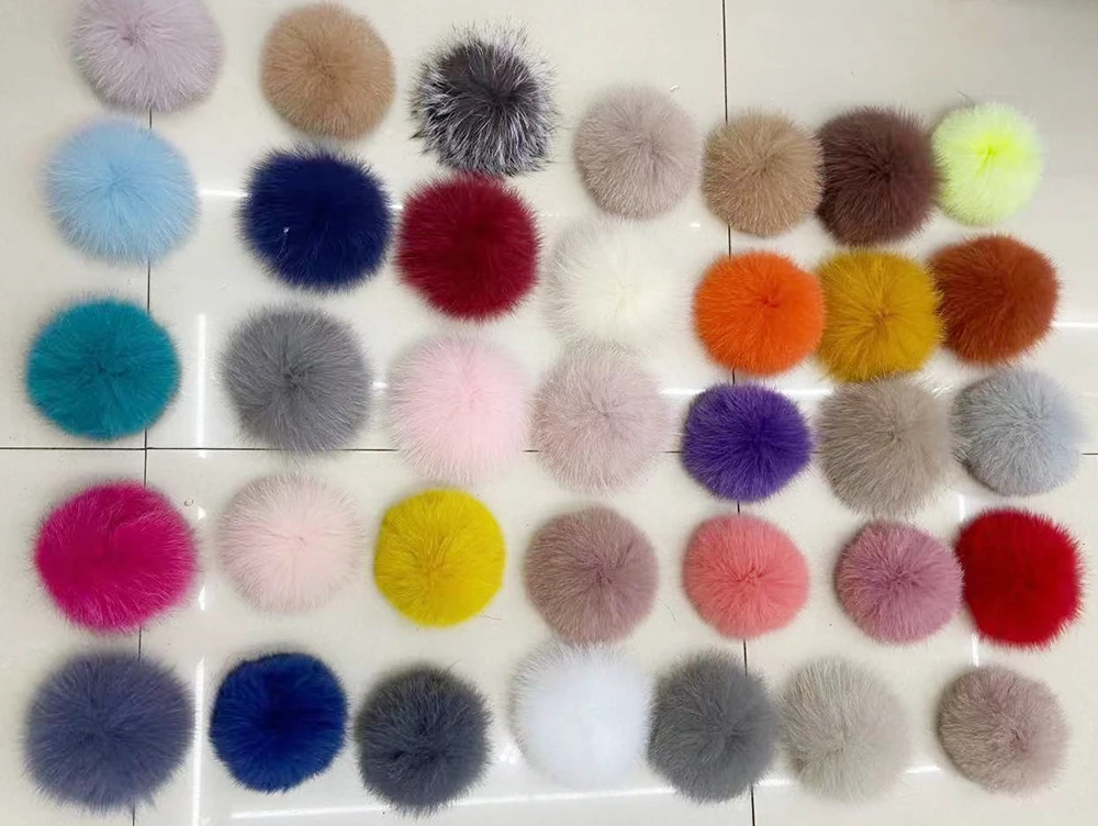 blue skully hat DIY 15cm Real Raccoon Fur Pompoms Fur Balls for Knitted Beanies Keychain and Scarves Shoes Dyed Real Fur Pom Pom yellow skully hat