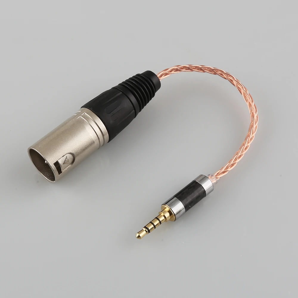 

3.5mm TRRS Balanced Male to 4-Pin XLR Balanced male 7N OCC Copper Silver plated Adapter Cable