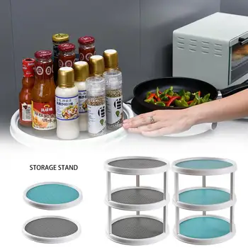 

Storage Rack Kitchen Seasoning Multifunctional Rotating Storage Box Collective Seasoning Container Home Organizer