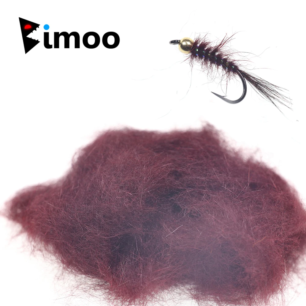 Bimoo белка волокна для волос натуральный Дубляж Nymph Scud Streamers Fly связывая Материал