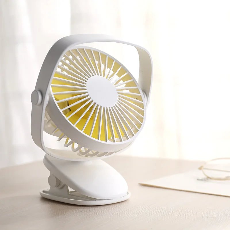 

Le xie Clip Fan Mini Mute Desktop Small Fan Stroller Students Dormitory USB Charging Fan