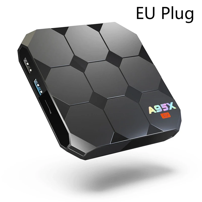 A95X R2 ТВ коробка Amlogic S905W 2 4 ГГц 4K WiFi Android 7 1 домашний медиа плеер с вилкой