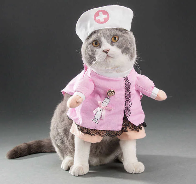 Funny Cute Pet Cat/Dog Stand-up Costumes