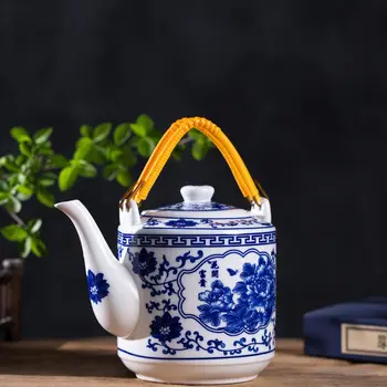 

Traditional Chinese Style Ceramic Kung Fu Teapot For Resturant Handmade Tea Ceremony Accessories Coffee Tank Home Office LA116