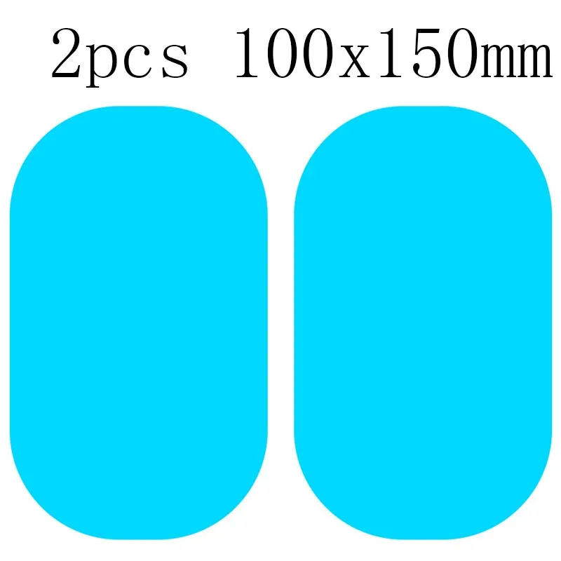 2PCS 100x150mm 4 шт./компл. боковые зеркала автомобиля Зеркало заднего вида защитный Плёнки Многофункциональный Водонепроницаемый устойчивое к царапинам и анти-туман Плёнки со скребком - Название цвета: 2PCS 100x150mm