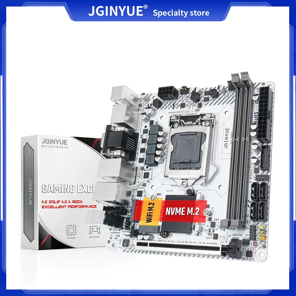 Игровая материнская плата JGINYUE H97I поддержка LGA 1150 процессор Core и Xeon E3 DDR3 ОЗУ VGA + HDMI