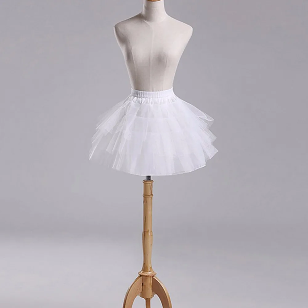 New-Children-Petticoats-for-Formal-Flower-Girl-Dress-3-Layers-Hoopless-Short-Crinoline-Little-Girls-Kids