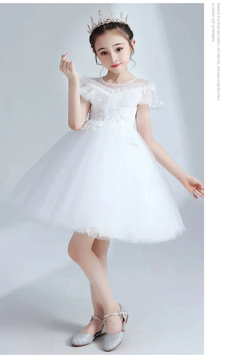 Платья для девочек с цветами короткое платье детей 10 12 лет Детские свадебные