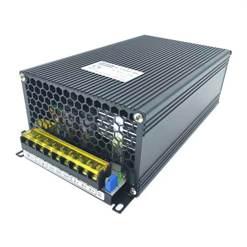 1500W импульсный источник питания светодиодного табло AC-DC импульсный источник питания, выход 12V 15V 24V 36V 48V с алюминиевой крышкой, 50В 60В 72В 80 dc-двигатель, напряжение 90 V источник питания постоянного тока