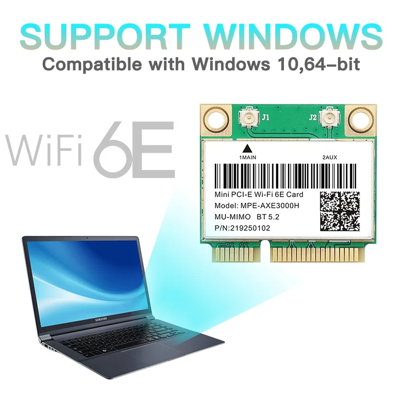 Banda Dupla, Meio Mini, PCI-E, Bluetooth 5.2,