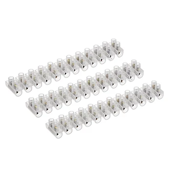 

uxcell Terminal Block , 10A 12 Position Dual Row Type U Wire Connector Screw Terminal Barrier Strip , Pack of 4