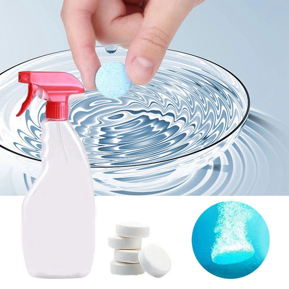 10Pcs Multifunctional Effervescent Spray Cleaner Set Home Cleaning Concentrate Home Cleaning Tool Glass Cleaner Accessories