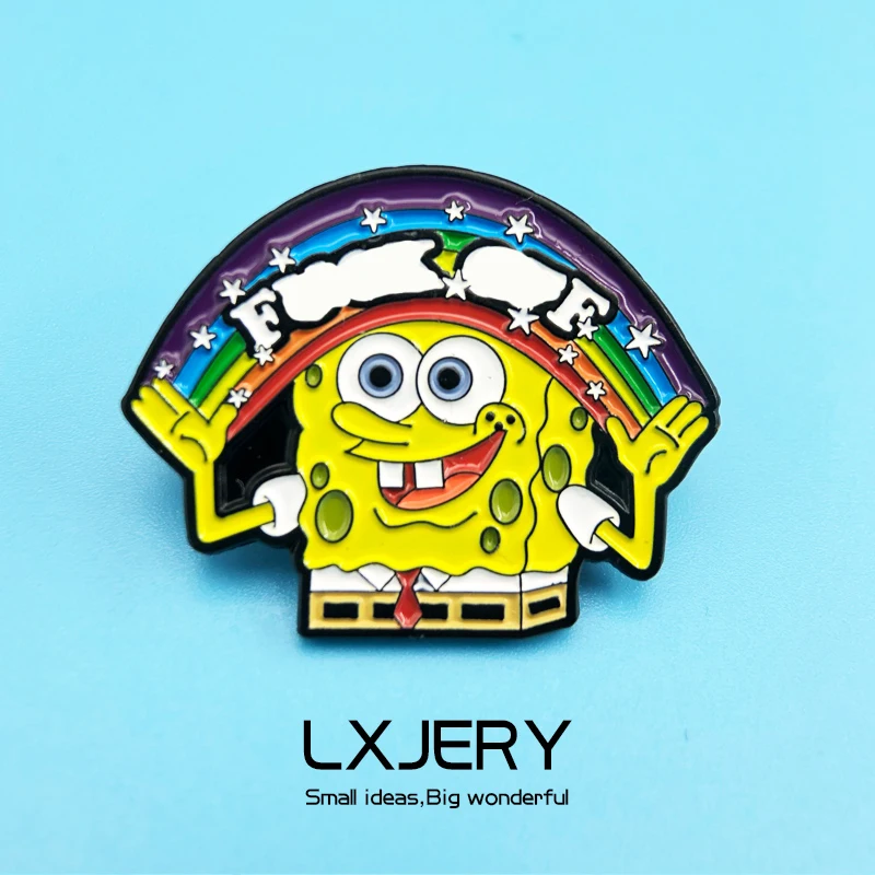 LXJERY губка эмаль на булавке значок рюкзак брошка мультфильм контакты для одежды