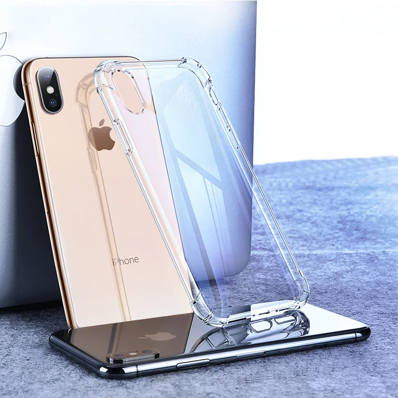 Мягкие и противоударные Чехлы для iPhone X 8 7 6s 6 Plus 10 прозрачный силиконовый чехол
