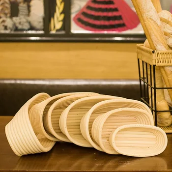 

2020Various Shapes Fermentation Rattan Basket Country Bread Baguette Mass Proofing Dough Baking Basket Baking Storage Basket