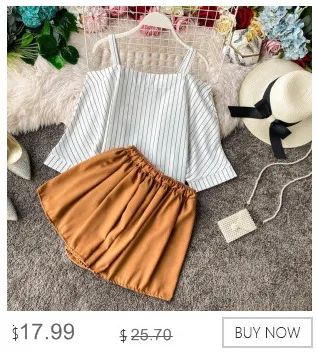 plus size women korean Summer 2 pieces set women sexy off shoulder striped shirts and side bandage denim shorts sets beach wear coord sets women