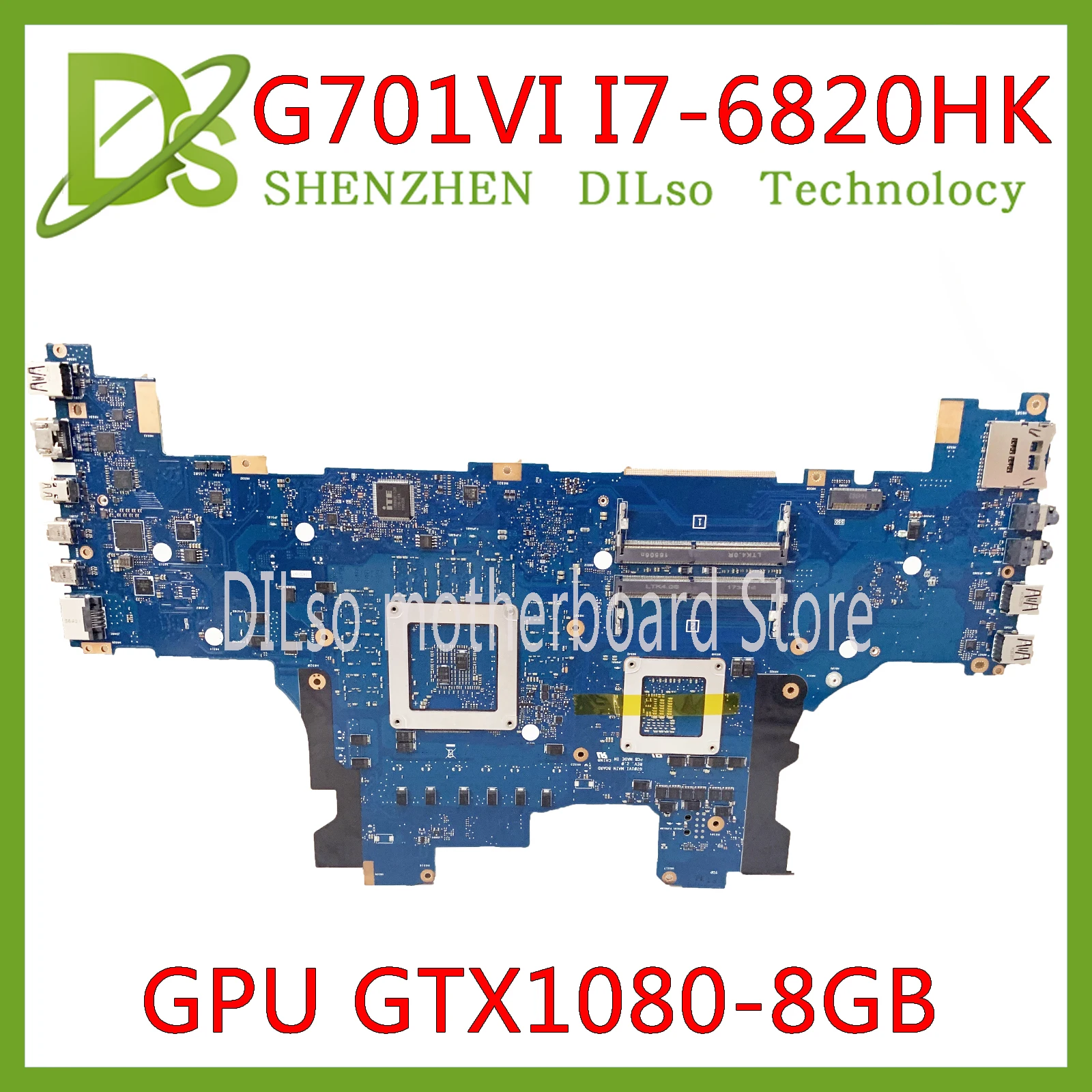 KEFU G701VI Motherboard For Asus ROG G701 G701V G701VI Laptop Motherboard Test OK I7-6820HQ CPU GTX1080/8GB Motherboard Test