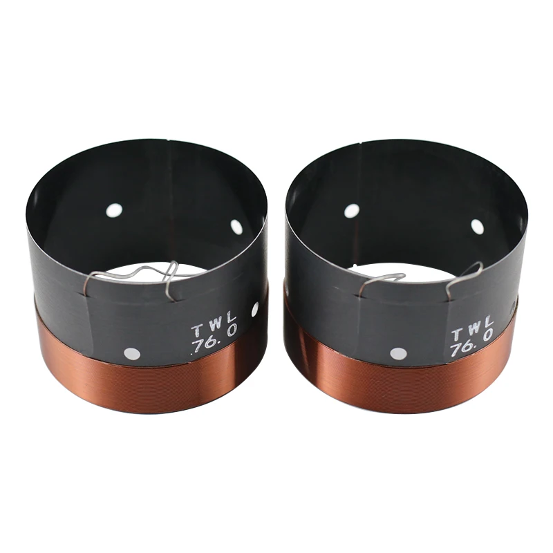 Bobina de Voz para Graves Fios de Cobre Preto de Alumínio Bobina de Voz de Alta Potência para Alto-falante Duas Camadas Esqueleto 500w-680w 2 Peças 76mm 6ohm - Image 5